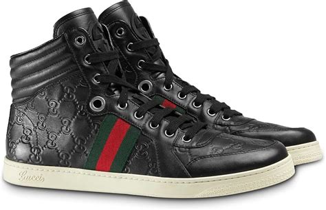 scarpe uomo gucci nere|gucci trendy sneakers.